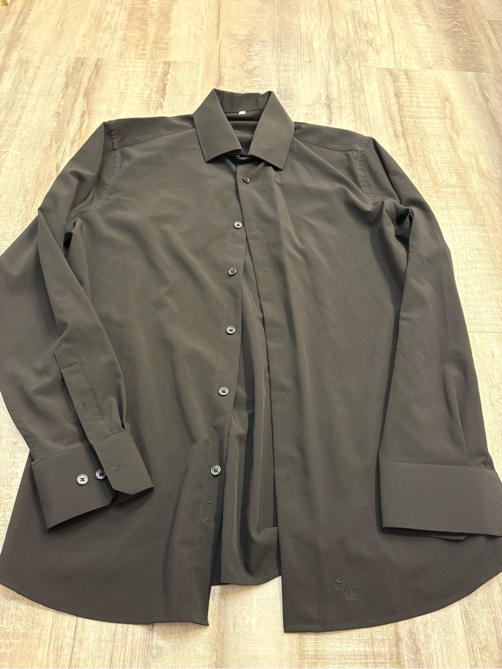 State & Liberty Men’s Black Dress Shirt L